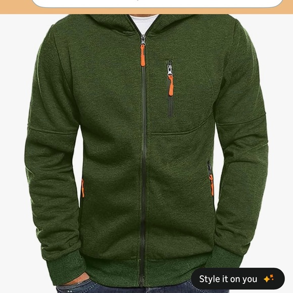 Riskrole Other - Green Men's Zip up Hoodie